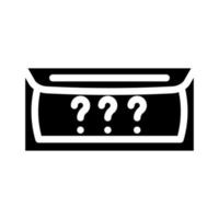 envelope with purchase glyph icon vector illustration