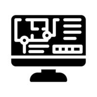 computer architect software glyph icon vector illustration