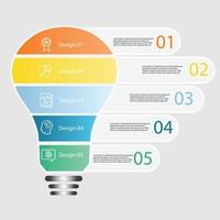 forma de idea infográfica para el paso del concepto de proceso de plantilla vectorial para la educación sobre estrategia e información vector