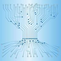 Computer chip Electronic circuit board vector for technology and finance concept and education for future