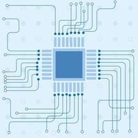 Computer chip Electronic circuit board vector for technology and finance concept and education for future