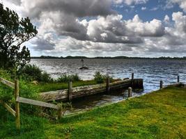 Maasholm at the river schlei in germany photo