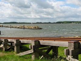 Maasholm at the river schlei in germany photo