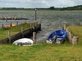 Maasholm at the river schlei in germany photo