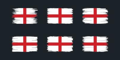 England Flag Brush Collection. National Flag vector
