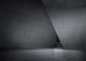 wide concrete background wall with panoramic floor for composition photo