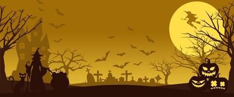 Tileable Colourfull Halloween Background Cartoon Scene vector