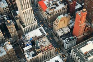 calle de manhattan de la ciudad de nueva york foto