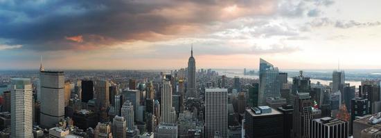 panorama del horizonte de la ciudad de nueva york foto