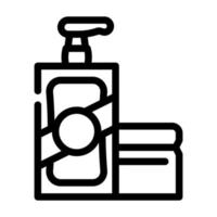 bálsamo para la ilustración de vector de icono de línea de cabello