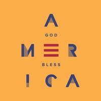 America God Bless Logo Font vector