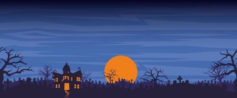 escena de dibujos animados de fondo de halloween colorido enlosables vector