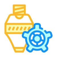 consumables, print head and gear color icon vector illustration