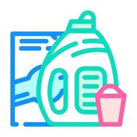 laundry set color icon vector illustration