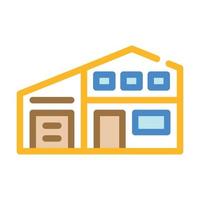 living house color icon vector flat illustration