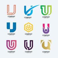 Creative Minimal Letter U logo design. Premium business logotype. vector