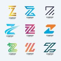 diseño creativo del logotipo de la letra z mínima. logotipo de empresa premium. vector