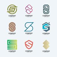 Creative Minimal Letter S logo design. Premium business logotype. vector