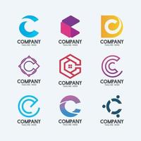 Creative Minimal Letter C logo design. Premium business logotype. vector