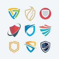 shield logos collection symbol designs for business vector