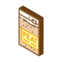 sachet bag peat isometric icon vector illustration