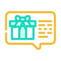 discussion about gift color icon vector illustration