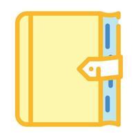 diary notebook color icon vector illustration