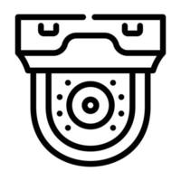 Gadget de seguridad cámara de vídeo icono de línea ilustración vectorial vector