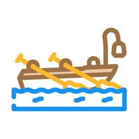 boat pirate color icon vector illustration