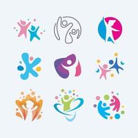kids logos collection symbol designs for business vector