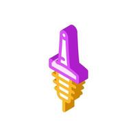 geyser, plug with valve bartender isometric icon vector illustration