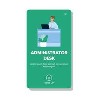 Administrator Desk Working Company Worker Vector