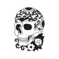 cráneo vector ilustración día del tema muerto