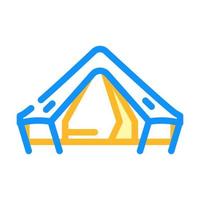 tent camping color icon vector illustration