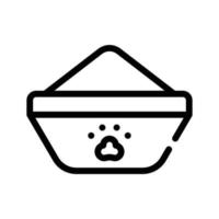 bowl with feeding line icon vector illustration