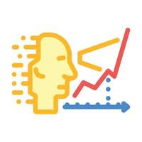 artificial intelligence analytics color icon vector illustration