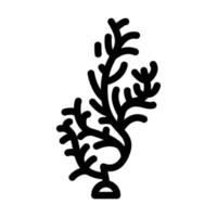 cladophora glomerata seaweed line icon vector illustration