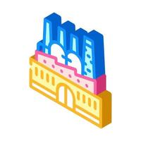 power plant infrastructure isometric icon vector illustration