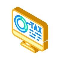 online tax report isometric icon vector illustration