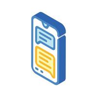 sms message conversation isometric icon vector illustration