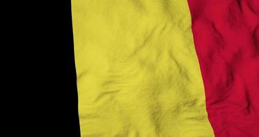 Full frame close-up on a waving flag of Belgium in 3D rendering video