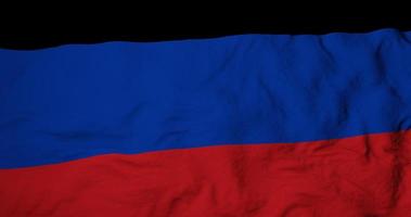 Full frame close-up on a waving flag of Donetsk in 3D rendering video