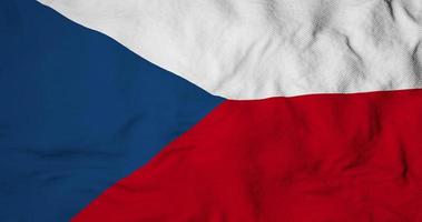 full frame close-up op een wapperende vlag van de tsjechische republiek in 3D-rendering video