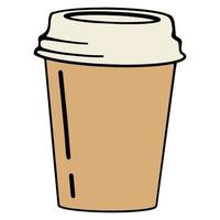 Doodle of the cup. Hand-drawn fast food illustration.  Art of cup the illustration vector