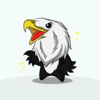 cute eagle cartoon animal