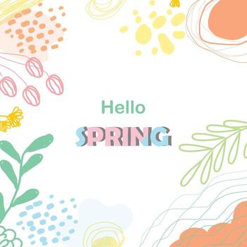 Spring card floral pattern.Abstract trendy universal artistic background template . vector