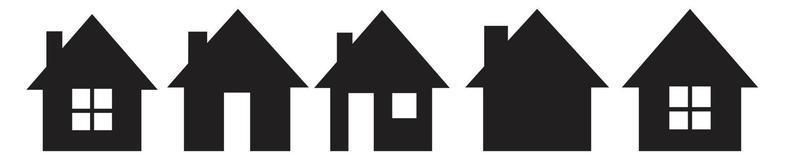 conjunto de iconos de casa. símbolo de ilustración de vector de casa.