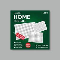 Real estate house property social media post template vector