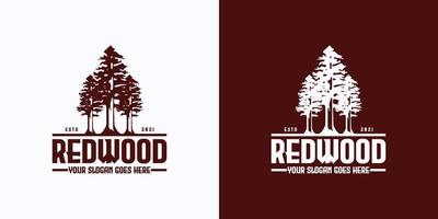 vintage logo reference redwood vector