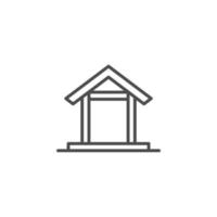 simple building icon on white background vector